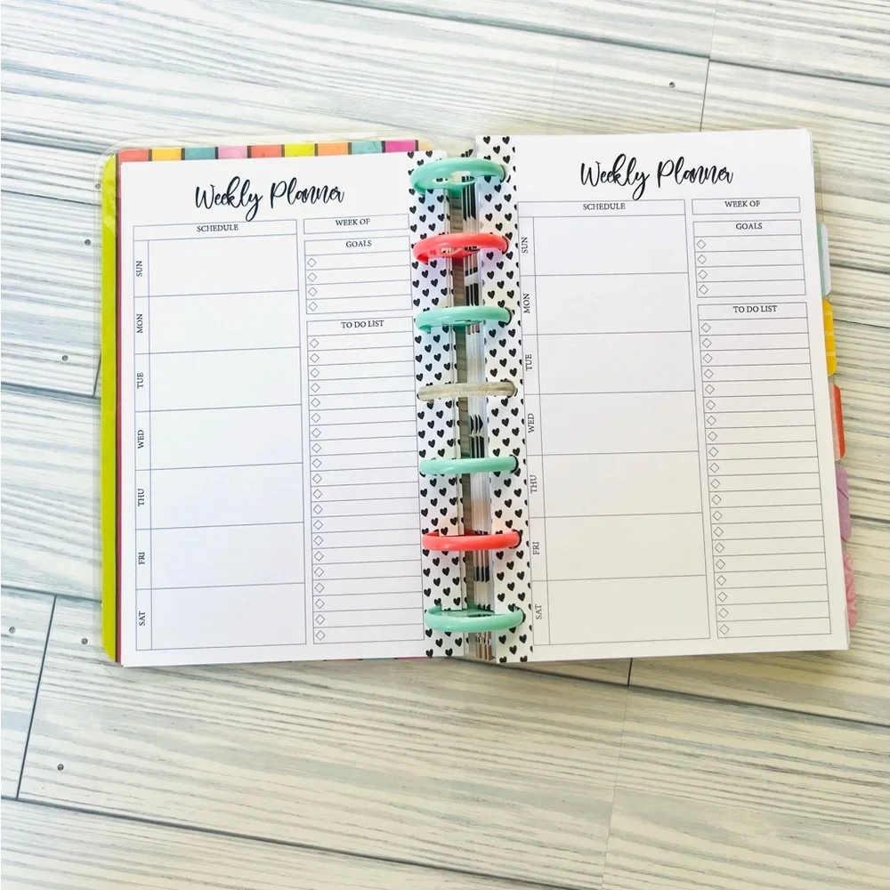 Happy planner mini size set monthly and weekly Layout Disney Mickey and Minnie